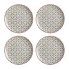 Set of 4 Maxwell & Williams Boho 20cm Plates Batik Grey image 1