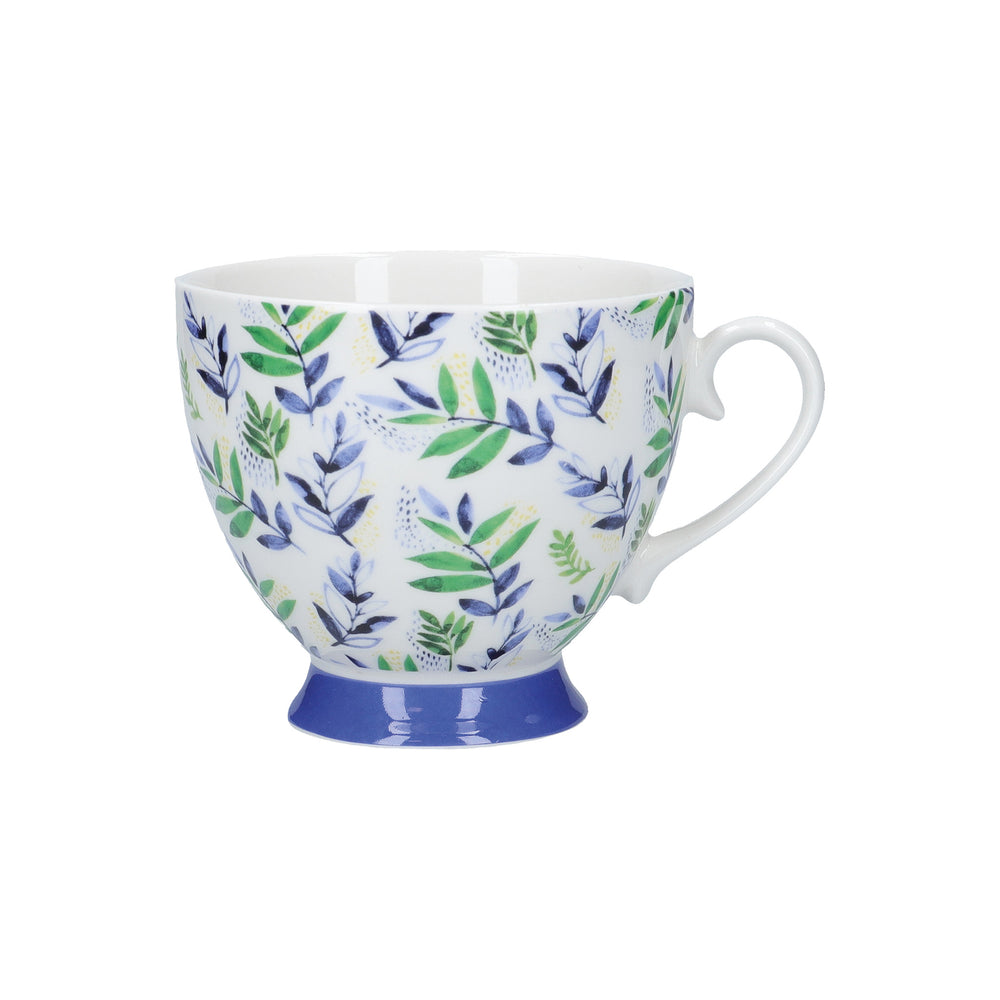 KitchenCraft China Leafy Lemon 400ml Footed Mug image 1