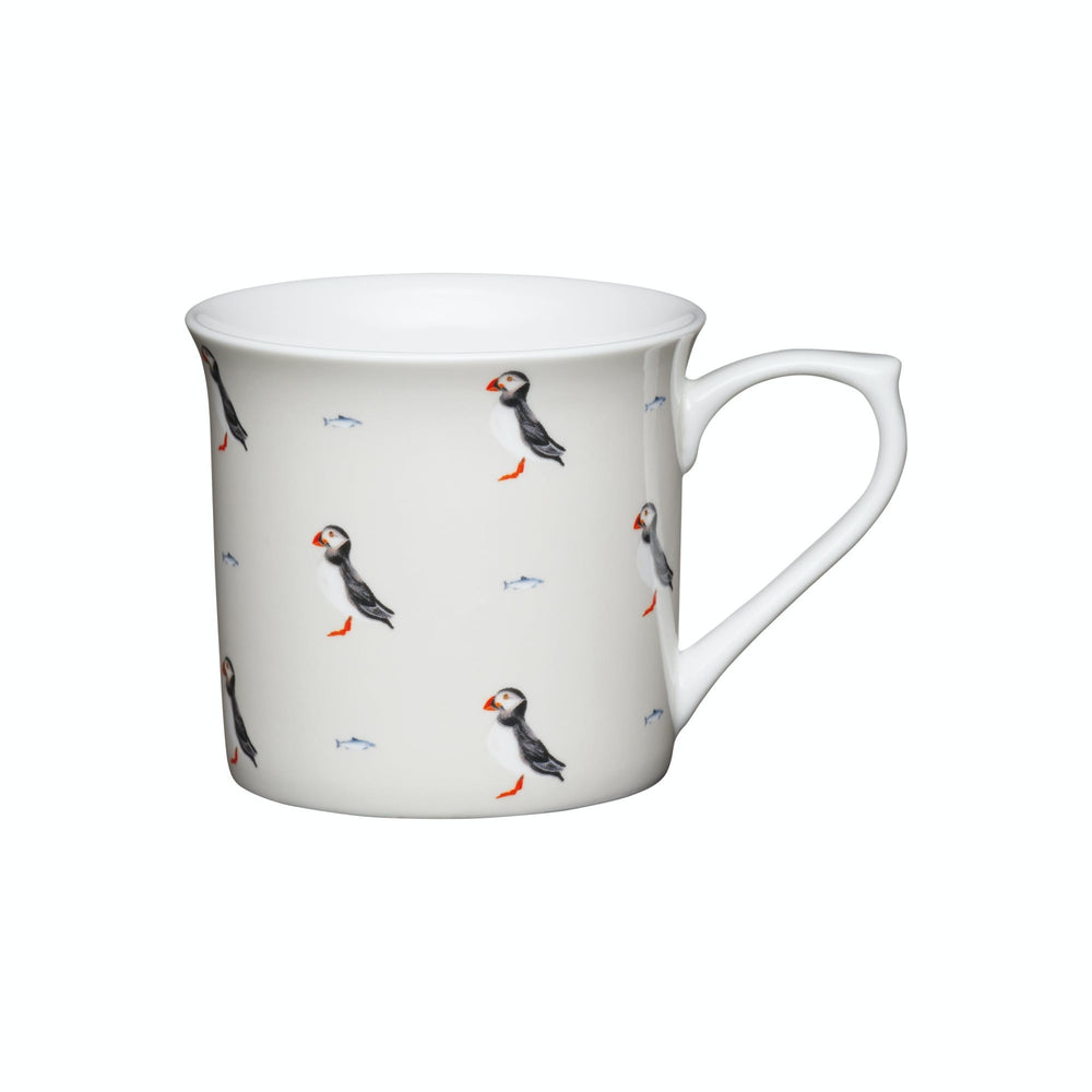 KitchenCraft Fine Bone China Puffin Fluted Mug, 300ML image 1