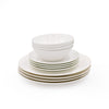 12pc White China Tableware Set with 4x Side Plates, 4x Dinner Plates and 4x Cereal Bowls - Cashmere image 1