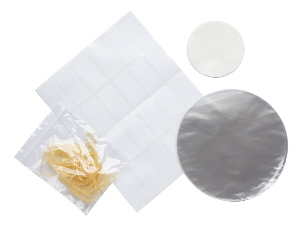 Home Made Pack of 24 Jam Jar Cover Kit 1lbs image 1