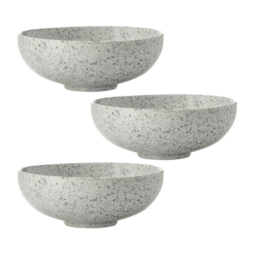 Set of 3 Maxwell & Williams Caviar Speckle 19cm Coupe Bowls image 1
