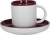 La Cafetiere Barcelona Plum 260ml Coffee Cup and Saucer Plum image 1