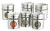 Home Made Set of 6 Stainless Steel Spice Jars image 1