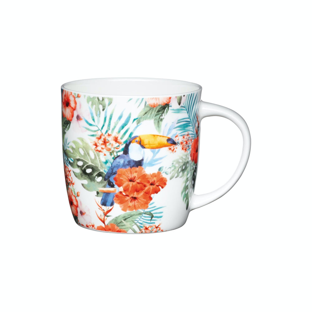 KitchenCraft Set of Four China Toucan Mugs image 1