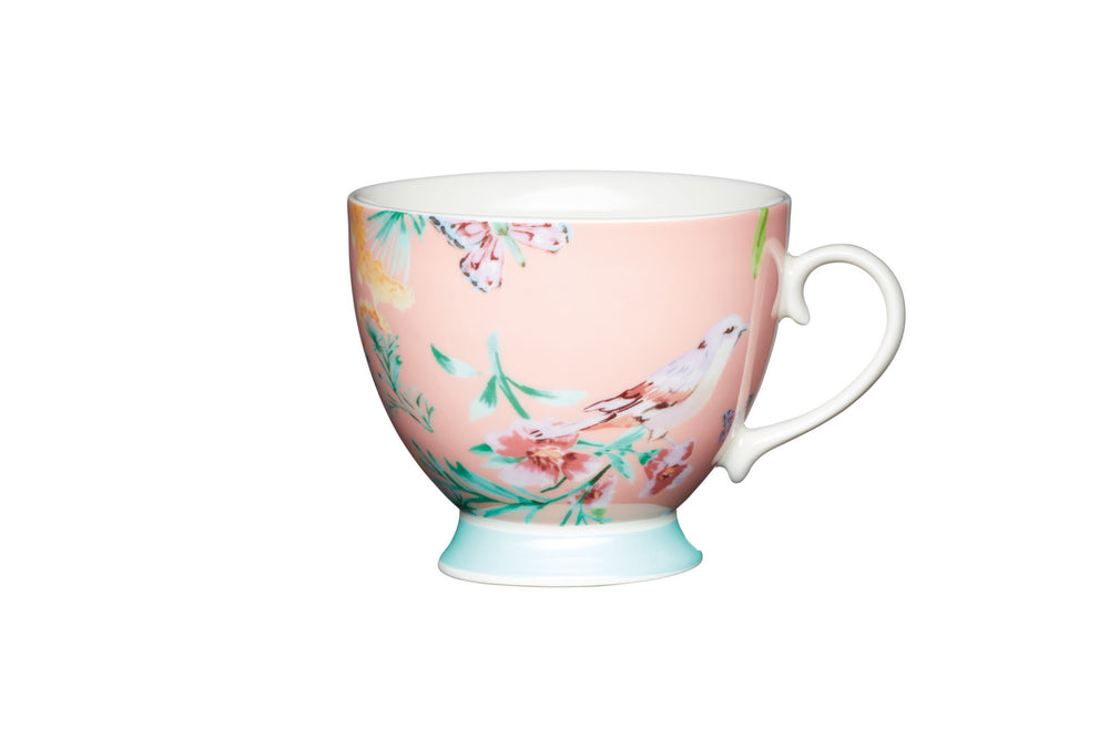 KitchenCraft China Peach Birds Footed Mug image 1