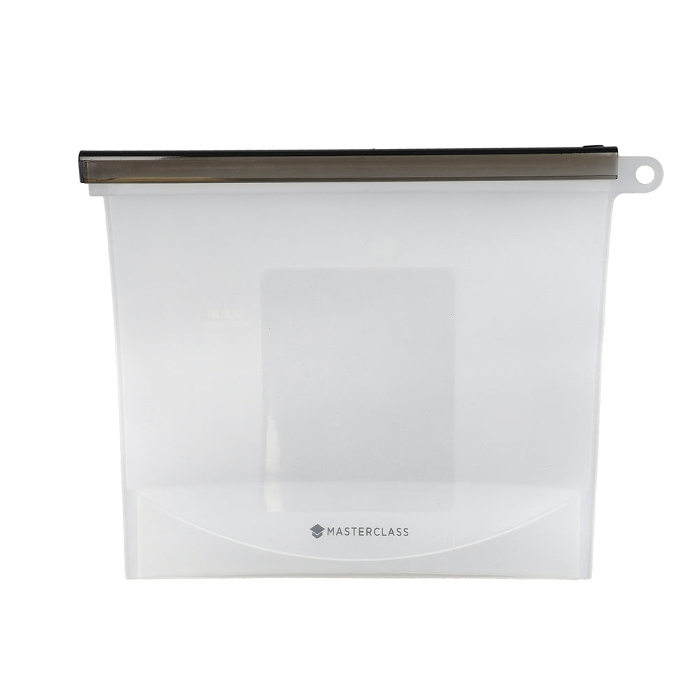 MasterClass 1-Litre Reusable Food Bag with Leakproof and Airtight Seal, BPA-Free Silicone image 1