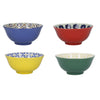 KitchenCraft Set of 4 Patterned Cereal Bowls in Gift Box, Ceramic - 'World of Flavours' Designs image 2