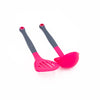 Colourworks Brights Set with Soup Ladle and Slotted Turner - Pink image 1