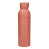 BUILT Planet Bottle, 500ml Recycled Reusable Water Bottle with Leakproof Lid - Coral Pink