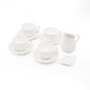 10pc Porcelain Tea Set with 4x Tea Cups, 280ml, 4x Saucers, Milk Jug, 320ml, and Tea Bag Tidy image 1