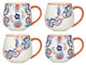 Victoria And Albert Rococo Silk Set Of 4 Mugs
