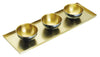 Artesà Hammered Brass Serving Platter with 3 Serving Bowls image 1