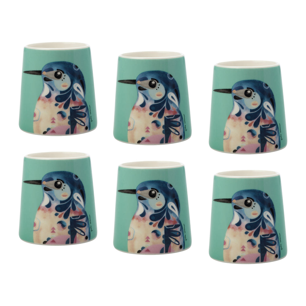Set of 6 Maxwell & Williams Pete Cromer KingFisher Egg Cups image 1