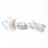 5pc Ceramic Tea Set with 4-Cup Teapot, Sugar Bowl, Tea Cup, Saucer and Milk Jug - Viscri Meadow image 1