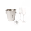 4pc Drinkware Set including 2x Ribbed Champagne Flutes, Bottle Opener and Stainless Steel Champagne Bucket image 1