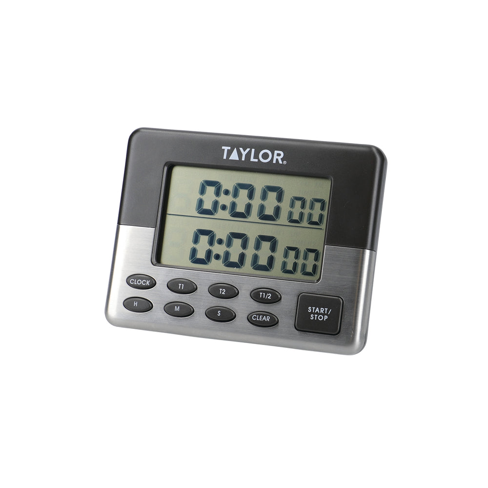 Taylor Pro Stainless Steel Dual Event Digital Timer – CookServeEnjoy