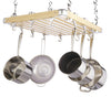 MasterClass Deluxe Ceiling Mounted Wooden Pot Rack image 1