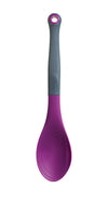 Colourworks Brights Purple Silicone-Headed Kitchen Spoon with Long Handle image 1