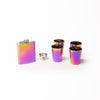 5pc Drink Set with 4x Metallic-Effect Shot Glasses and Stainless Steel Hip Flask with Refill Funnel image 1