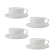 Set of 4 Maxwell & Williams Cashmere 300ml High Rim Cup And Saucers