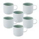 Set of 6 Maxwell & Williams Tint 440ml Mugs Mint