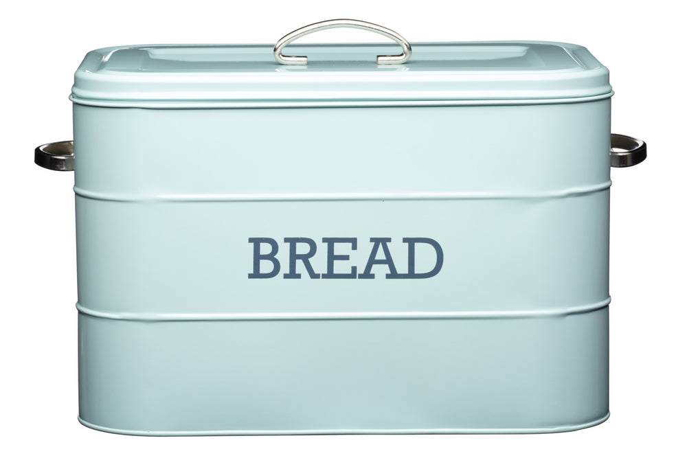 Living Nostalgia Vintage Blue Bread Bin image 1