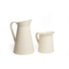 2pc Antique Cream Jug Set with 1.1L and 2.3L Enamelled Stainless Steel Water Jugs image 1
