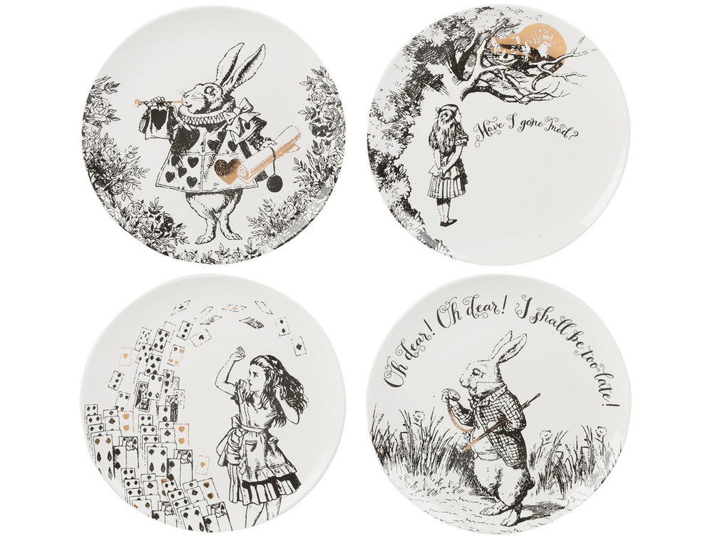 Victoria And Albert Alice In Wonderland Side Plates, Set of 4 image 1