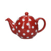 London Pottery Globe 6 Cup Teapot Red With White Spots image 1