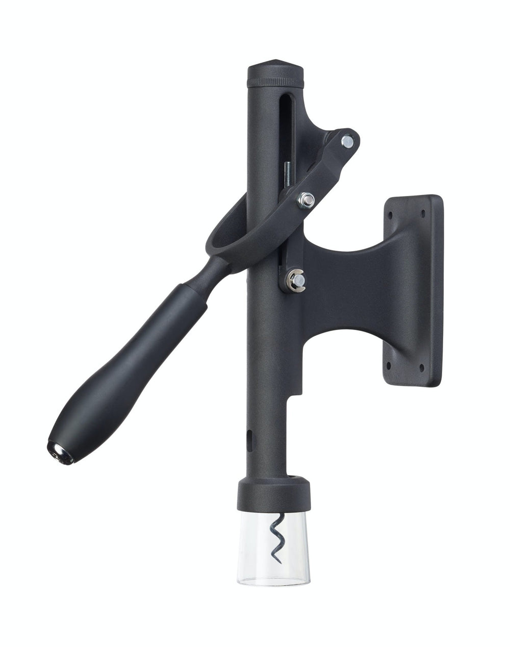 BarCraft Deluxe Wall-Mounted Stainless Steel Lever-Action Wine Bottle Opener image 1