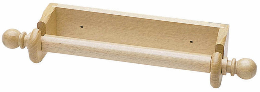 KitchenCraft Beech Wood Wall Paper Towel Holder image 1