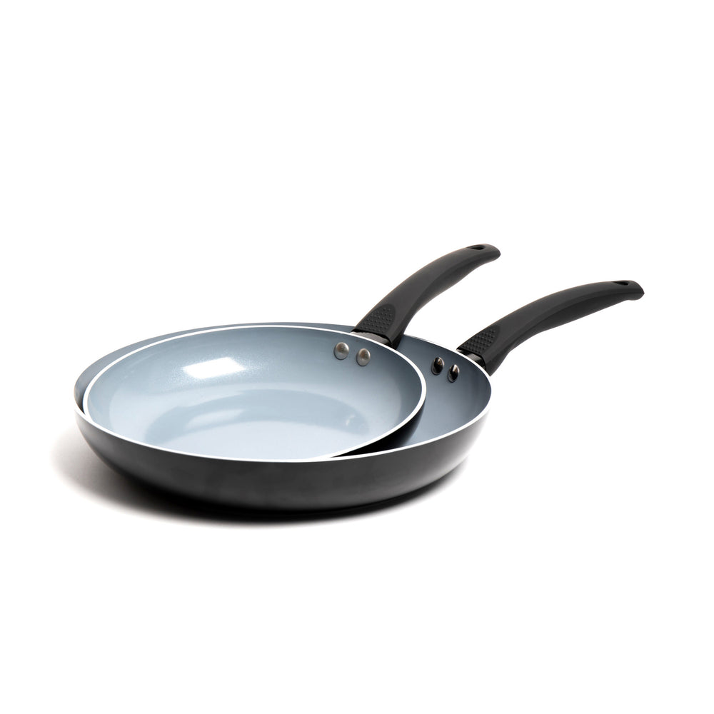 2pc Ceramic Non-Stick Eco Frying Pan Set with 2x Induction-Safe Frying Pans, 24cm and 30cm image 1