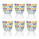 Set of 6 KitchenCraft Brights Hearts Porcelain Egg Cups