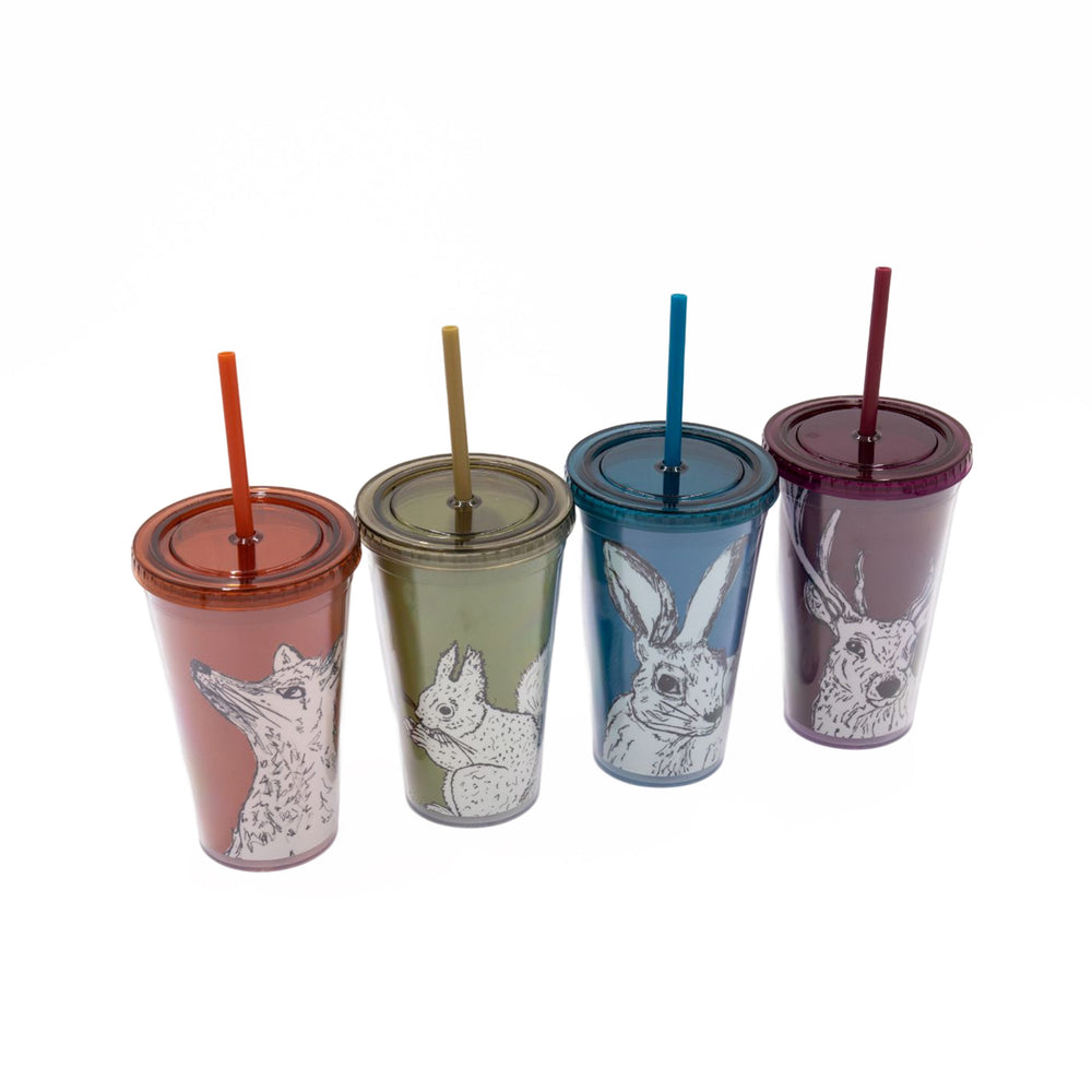 Creative Tops Into The Wild Set of 4 Hydration Cups - Fox, Bunny, Hare and Squirrel image 1
