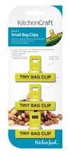 KitchenCraft Set of 3 Small Plastic Bag Clips image 1