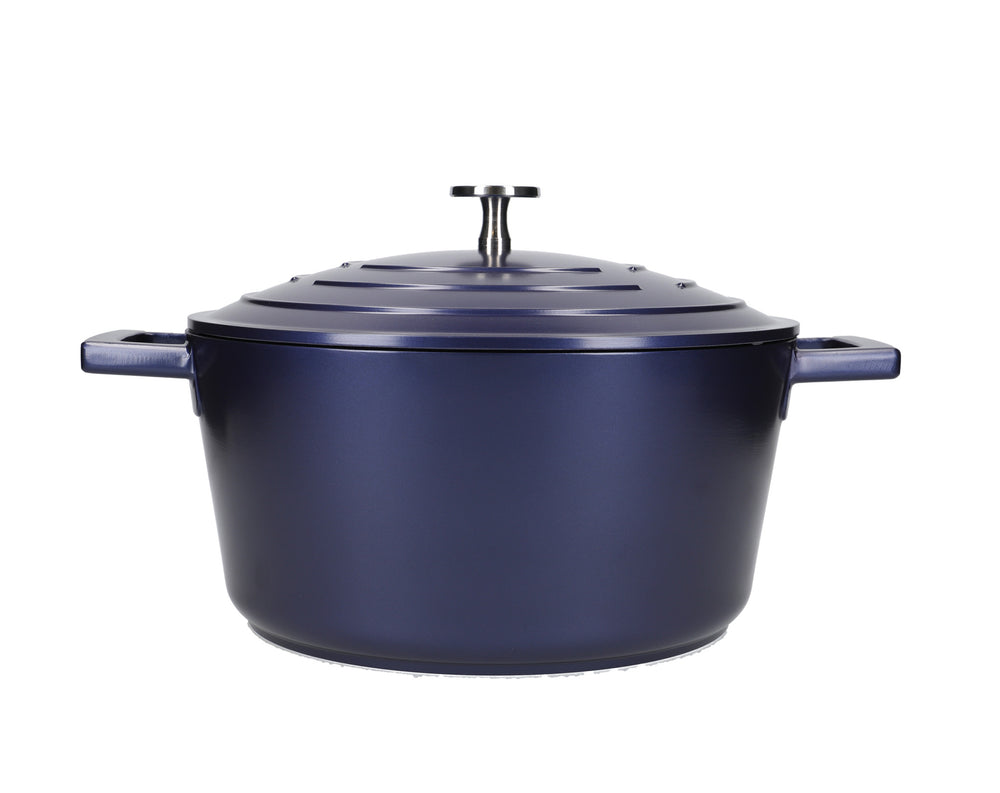 MasterClass Lightweight 4 Litre Casserole Dish with Lid - Metallic Blue image 1