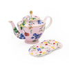 Maxwell & Williams Tea's & C's Contessa Set with 1 L Teapot and Four Coasters - Rose image 1