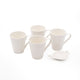 5pc White Porcelain Tea Set including 4x Conical Mugs and Tea Bag Tidy - White Basics