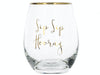 Creative Tops Ava & I Stemless Wine Glass - Sip Sip Horray image 1