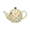 London Pottery Globe 6 Cup Teapot Ivory With Multi Spots