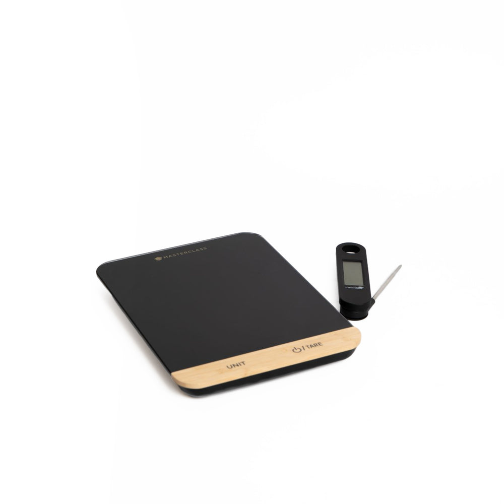 2pc Kitchen Tools Set with 5kg Dual Dry and Liquid Digital Scale and Folding Digital Thermometer image 1