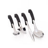 MasterClass Utensil Set with Cake Server, Carving Fork, Buffet Salad Spoon and Serving Spoon - Black