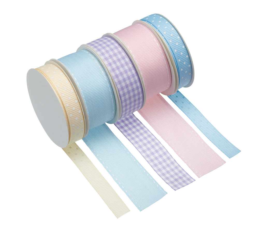 Sweetly Does It Pack of 5 Assorted Pastel Ribbons image 1