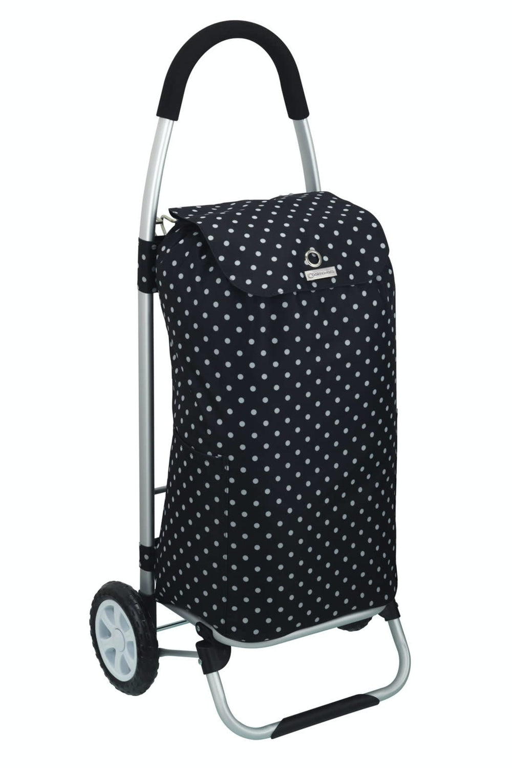 KitchenCraft Black Polka Dot Foldable Shopping Trolley image 1