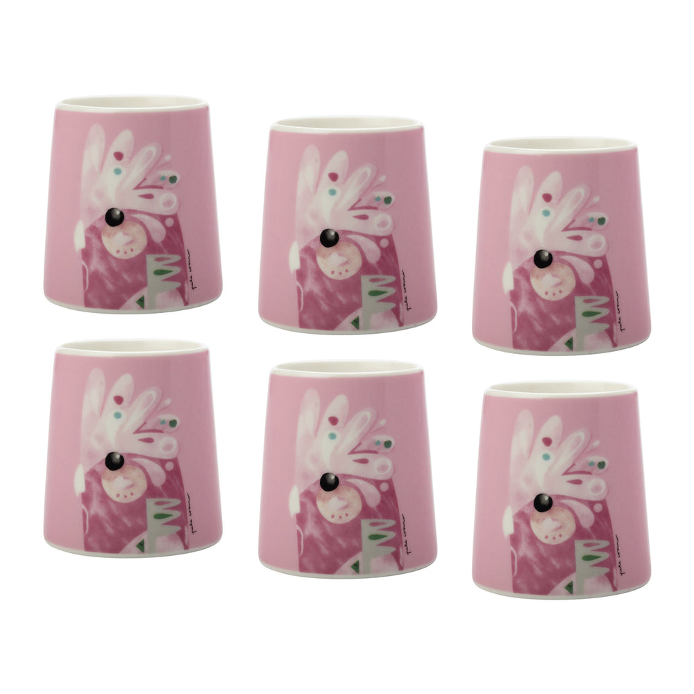 Set of 6 Maxwell & Williams Pete Cromer Galah Egg Cups image 1