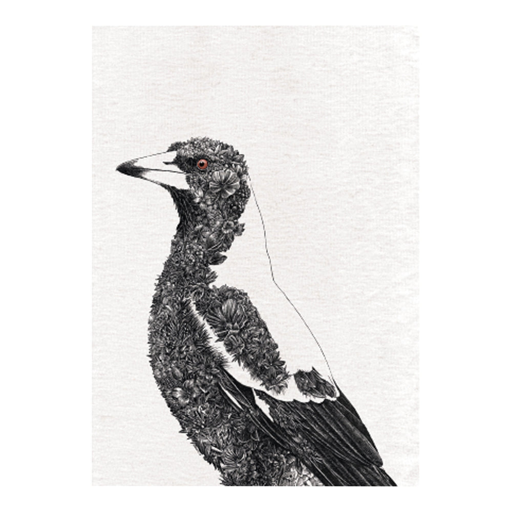 Maxwell & Williams Marini Ferlazzo Australian Magpie Tea Towel image 1