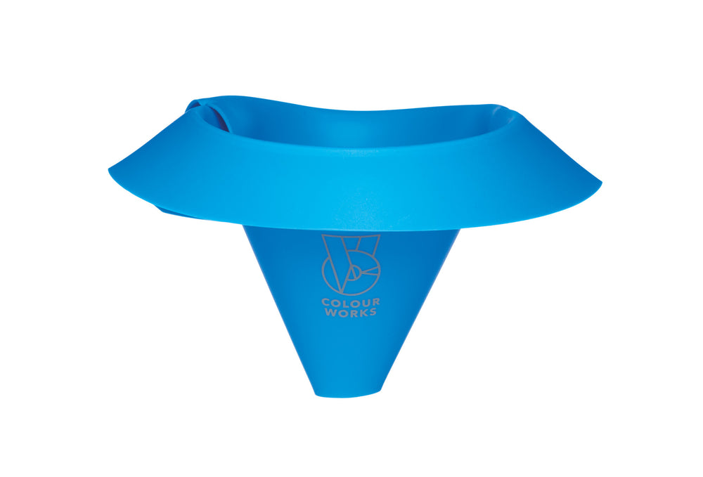 Colourworks Brights Blue Silicone Roll and Fold Funnel image 1