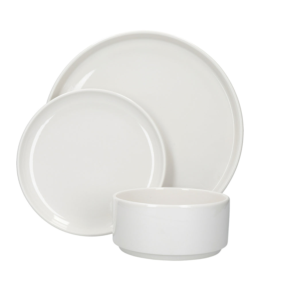 Mikasa Camberlie Porcelain 12-Piece White Dinner Set image 1