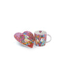 2pc Zig Zag Zeb Porcelain Tea Set with 370ml Mug and Heart Plate - Love Hearts image 1